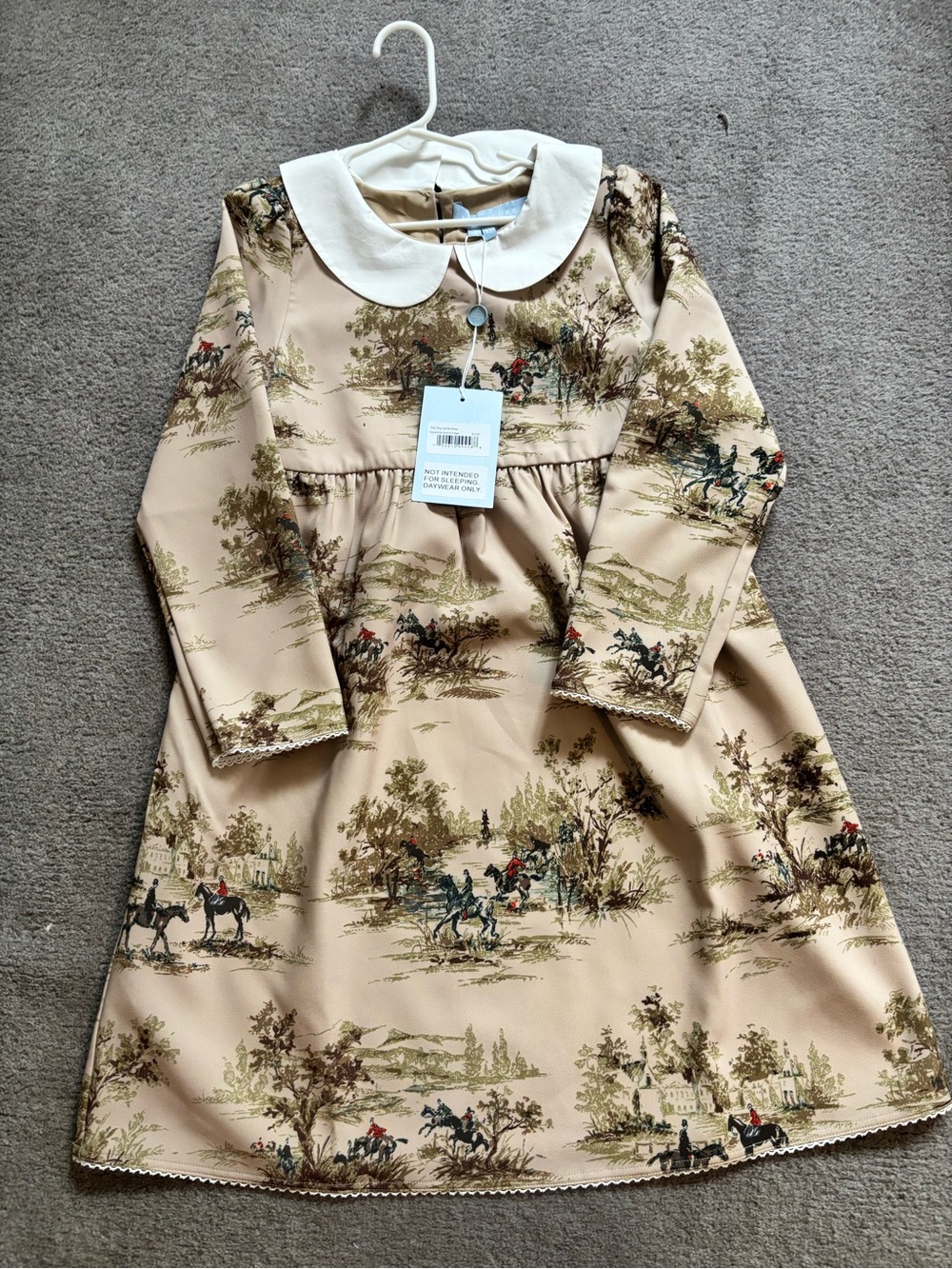 Hill House Home Tiny Lottie Dress Equestrian Toile NWT 9/10Y SOLD OUT